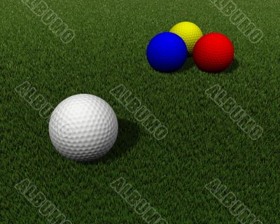 golf ball on grass