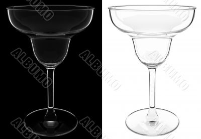 Cocktail glass isolated