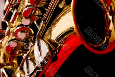 Extreme close up of Saxaphone