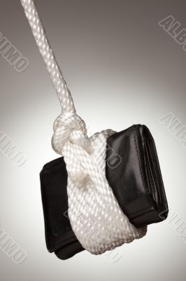 Tied Up and Hanging Wallet