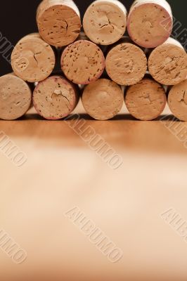 Stack of Wine Corks