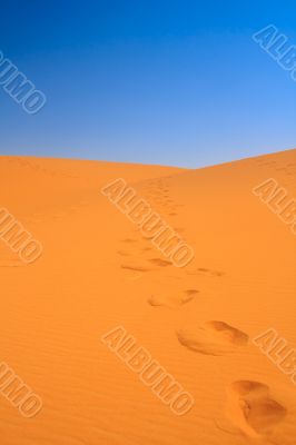 walking on sand dunes