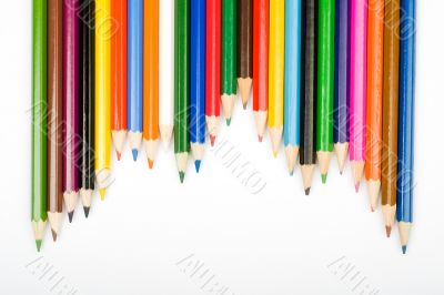 Assortment of coloured pencils