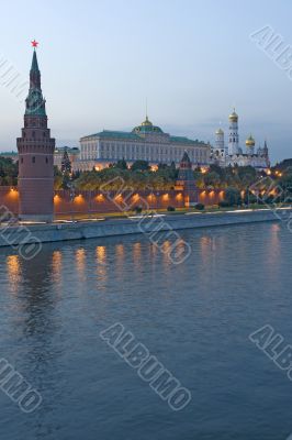 Moscow Kremlin over river