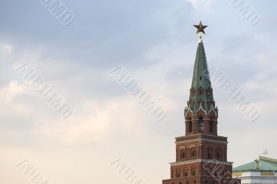 Tower Moscow Kremlin closeup