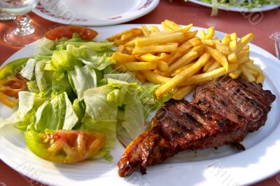 Steak dinner
