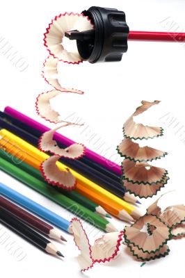 pencil and shavings close up