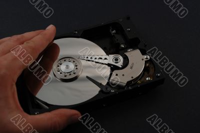 Hard drive interior