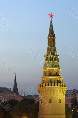 Tower Moscow Kremlin with red star