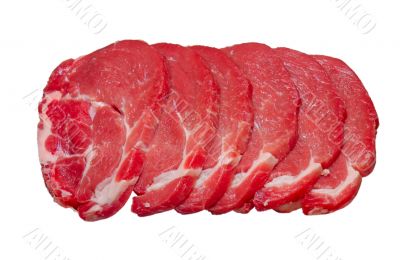 Raw meat isolated