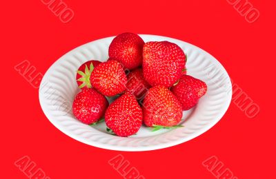 strawberry in a plate