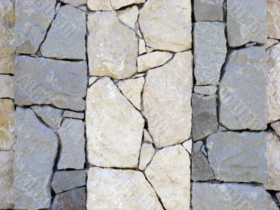 A wall of natural stone