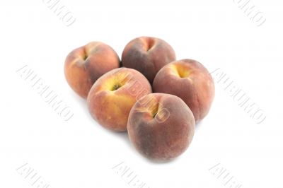 peach on white background