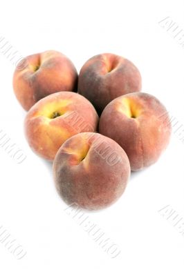 peach on white