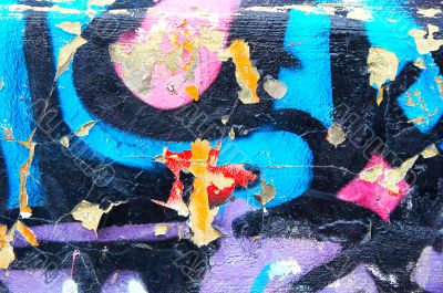 urban colorful graffiti fragment