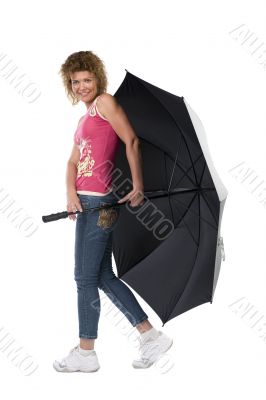 woman with umbrella