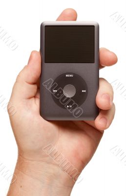Man`s Hand Holding Electronic Gadget