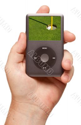 Man`s Hand Holding Electronic Gadget