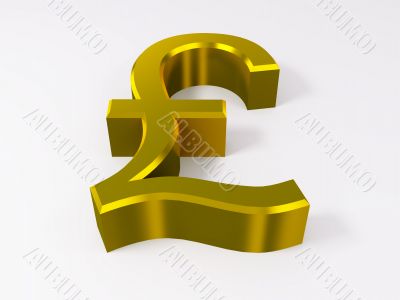 Golden pound symbol