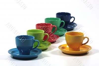 Cups wits plates for tea