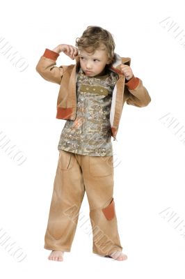 boy on white background