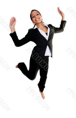 happy businesswoman
