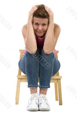 sitting woman