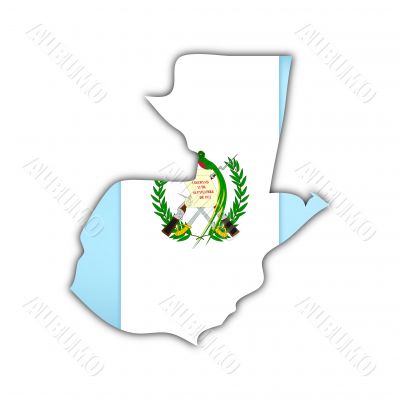 map and flag of guatemala