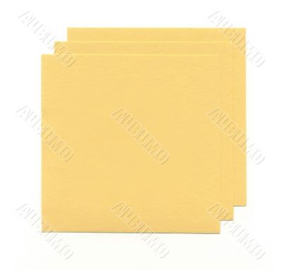 Yellow sheets of paper