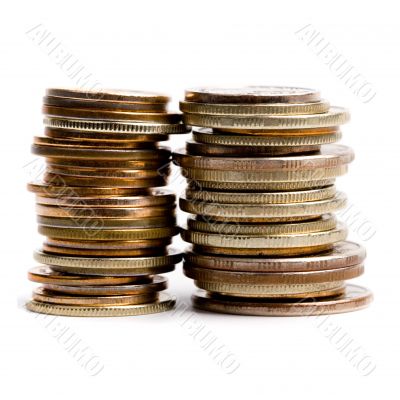 two coins stacks