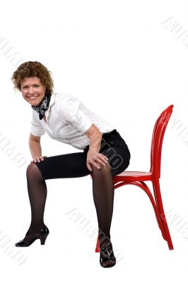 Portrait sit woman