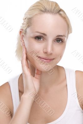 Portrait of beautiful woman before spa treatment