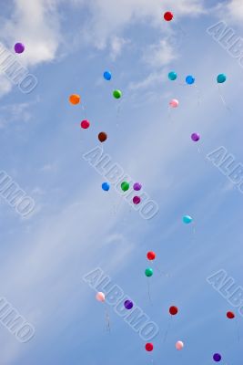 Balloons in sky
