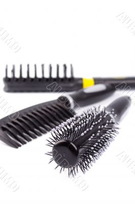 three hairbrushes