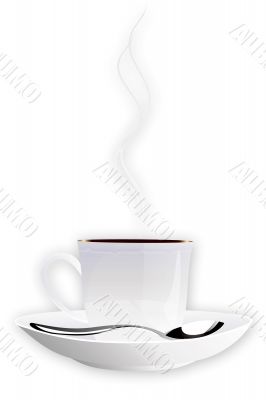the vector image of the cup of coffee