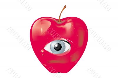 Eye in the apple