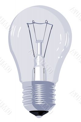 vector image of the incandescent lamp