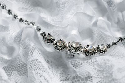 Wedding necklace and garter