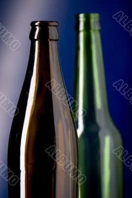 Glass bottle closeup