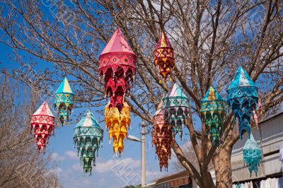 Coloured lanterns