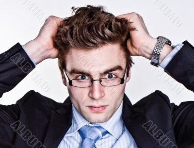 angry businessman