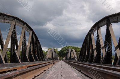 Historical River Kwai bridge; Thailand