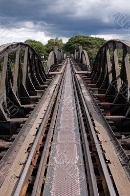 Historical River Kwai bridge; Thailand