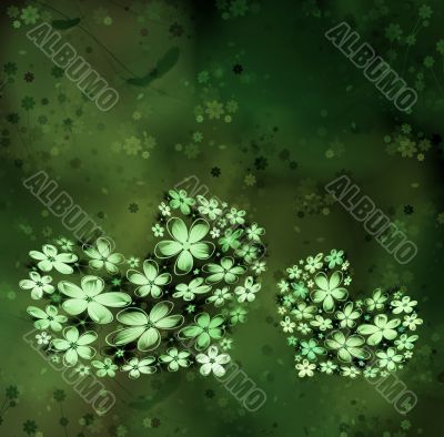 Hearts from flowers