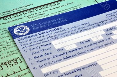 Arriving in the USA: Customs forms