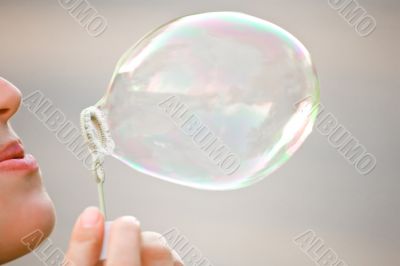 big soap bubble