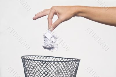 Hand with garbage