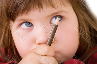 child thinks