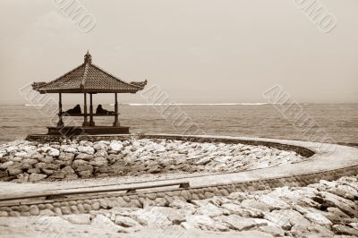 Relaxing at seaside