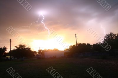 Lightning Strikes A House